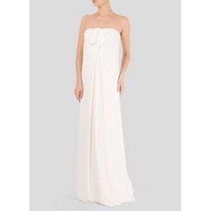 HALSTON - WHITE STRAPLESS CORSET DRESS - size 4